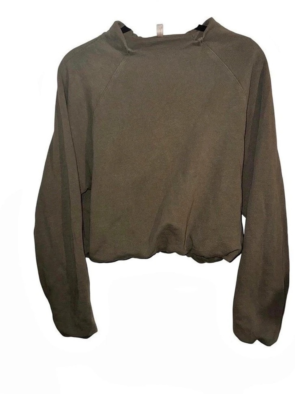 Free People Cropped Long Sleeve Sweatshirt in Brown Size Small